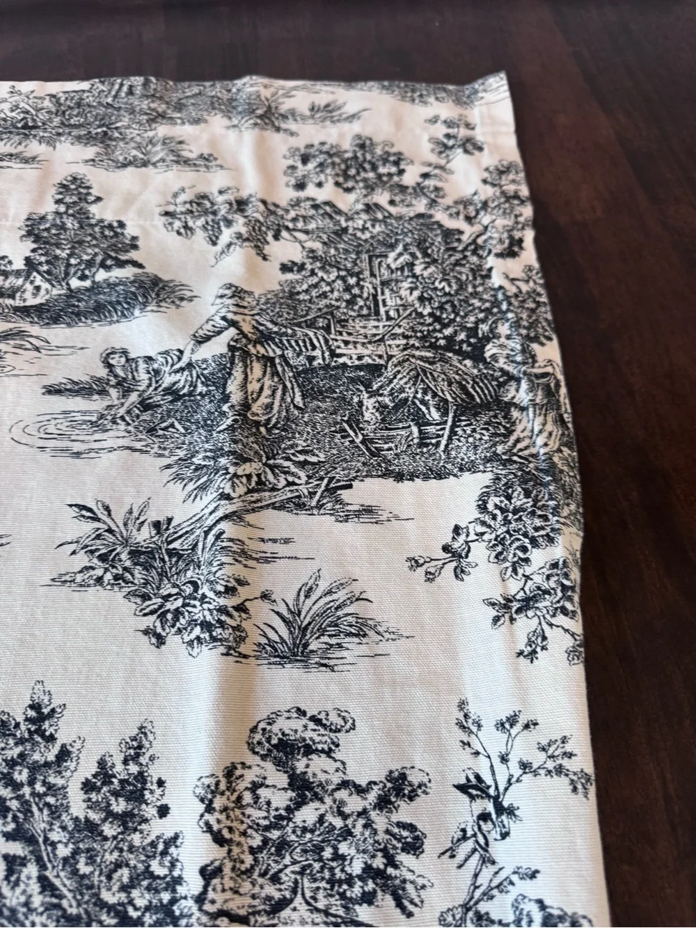 WAVERLY | Garden Room French Toile Country Life 4 Piece Curtain Set or Fabric